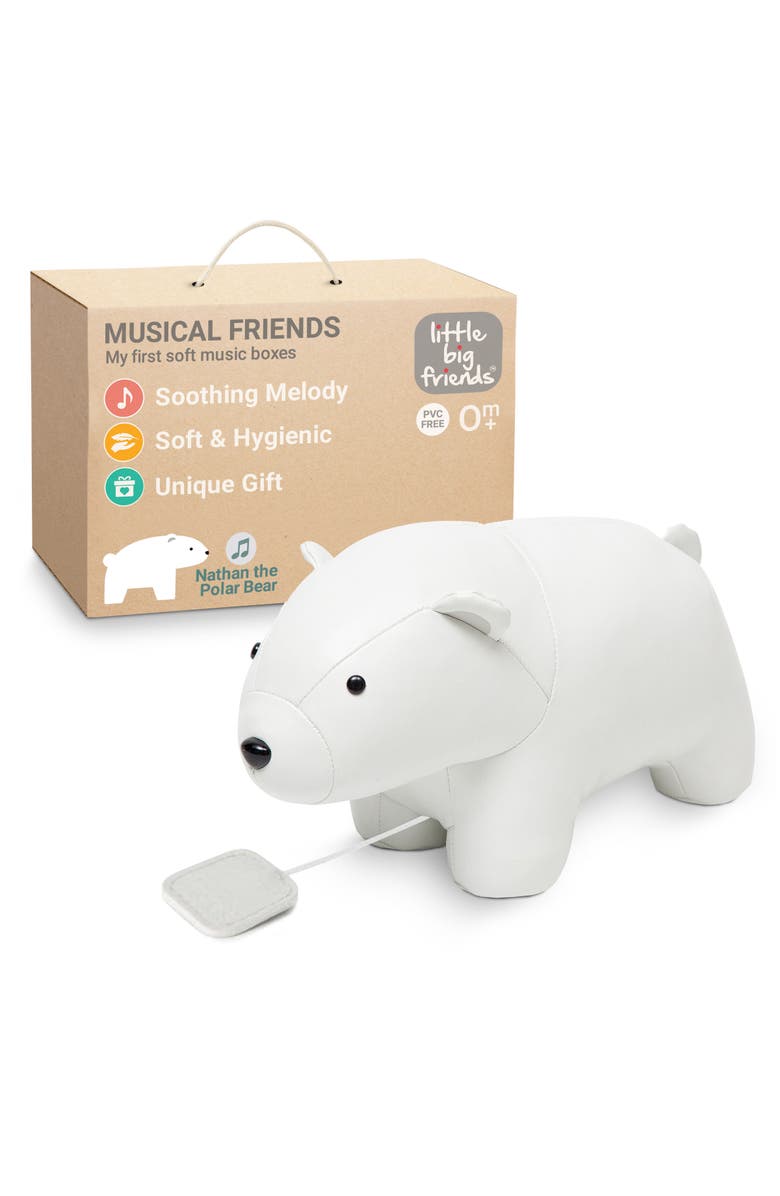 Little Big Friends Musical Animals - Polar Bear, Plush Baby Music Box, Nursery Toy & Decor, Alternate, color, White