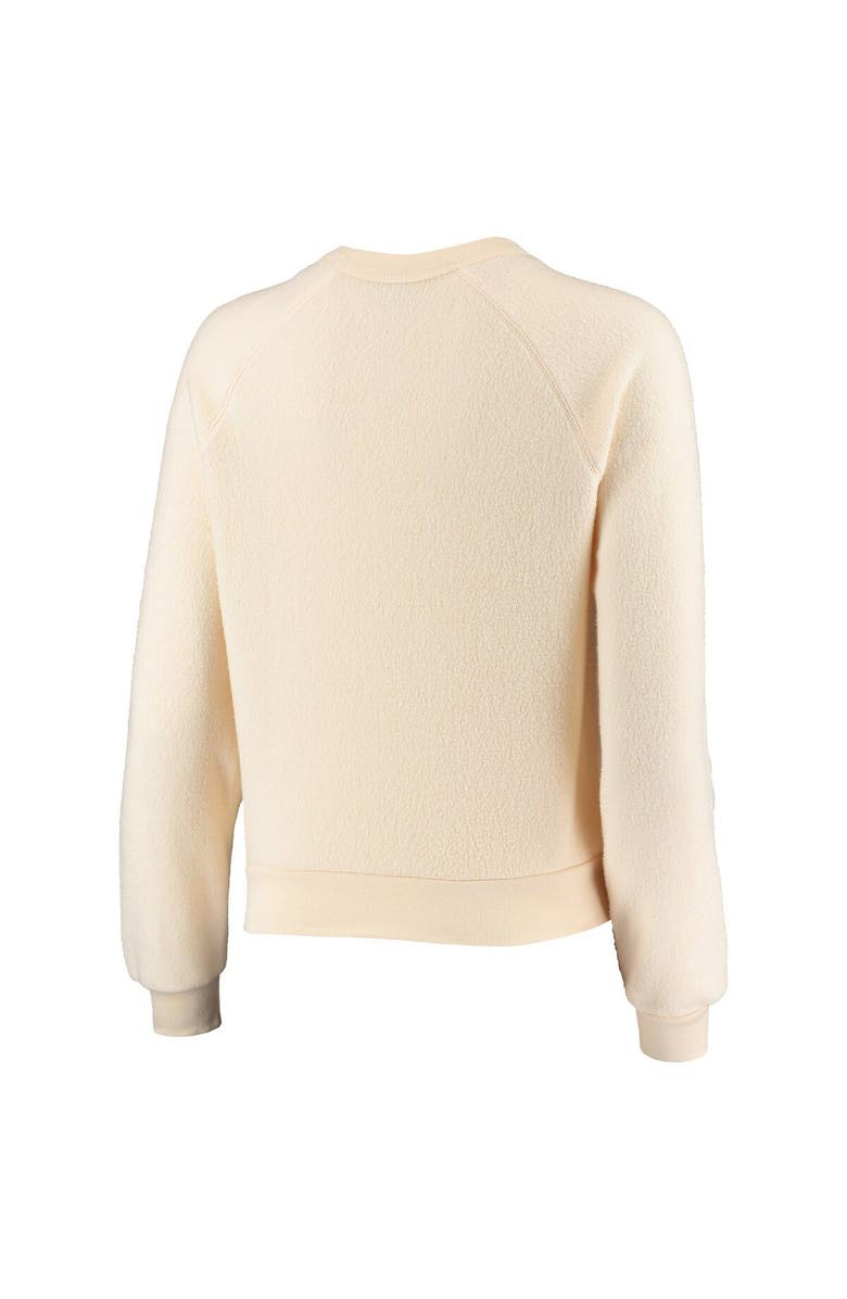 ALTERNATIVE APPAREL Women's Alternative Apparel Cream Michigan State Spartans Eco-Teddy Baby Champ Tri-Blend Sweatshirt, Alternate, color, 