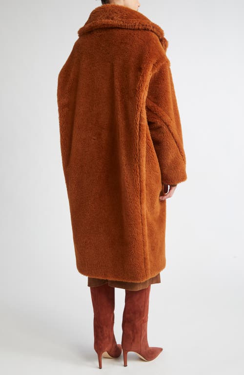 Max Mara Tedgirl Oversize Double Breasted Alpaca Blend Coat In Brown