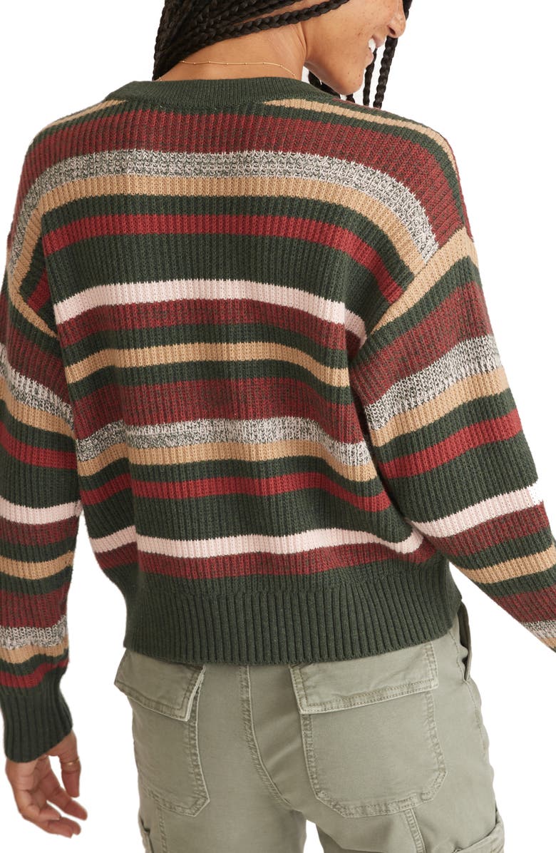 Marine Layer Robin Stripe Crop Cardigan, Alternate, color, Stripe