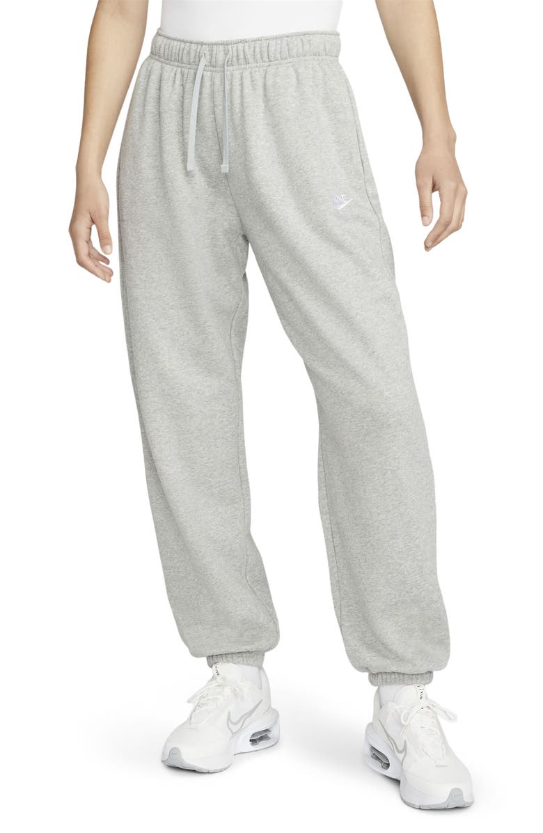 Nike Sportswear Club Fleece Sweatpants, Main, color, 063 Dark Grey Heather/White