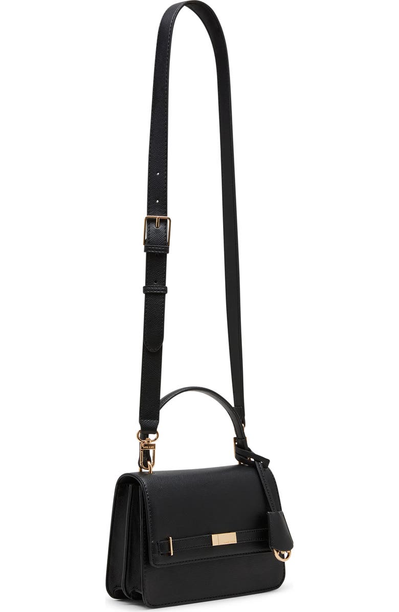 Anne Klein Belt Frame Satchel, Alternate, color, Black