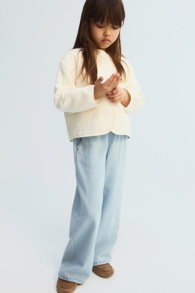 Denim Joggers, Alternate, color, Light denim blue