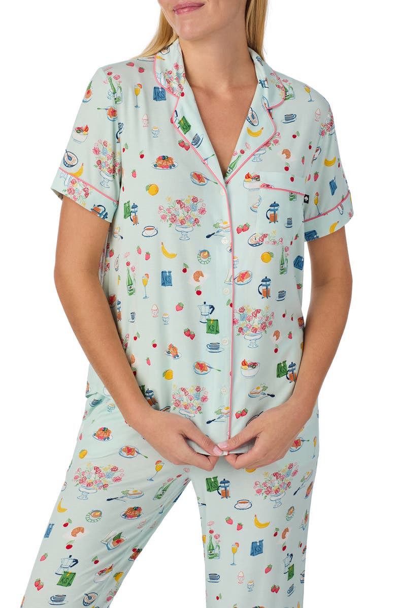 Kate Spade New York print crop pajamas, Alternate, color,
