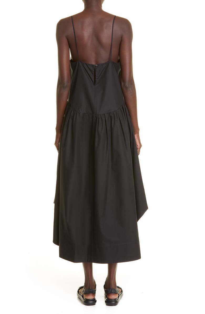 Khaite Norelle Cotton Twill Midi Dress, Alternate, color, 