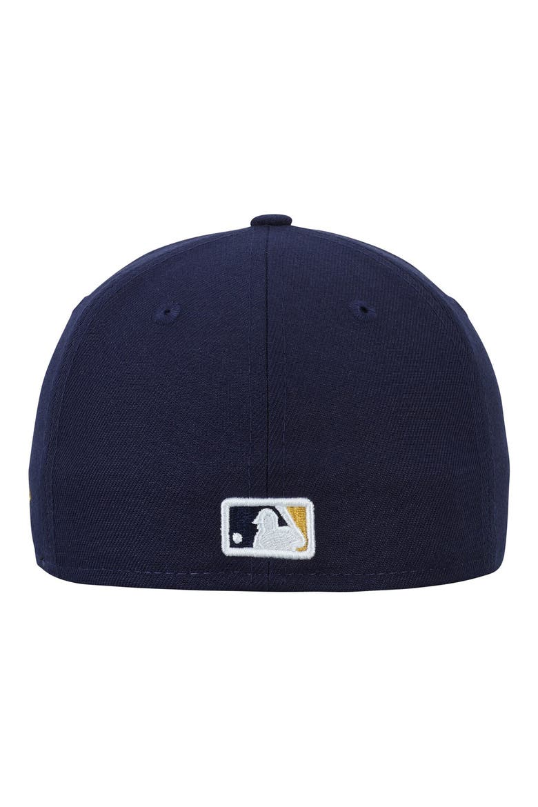 Youth New Era Navy Milwaukee Brewers Authentic Collection On Field 59FIFTY Fitted Hat, Alternate, color, NAVY