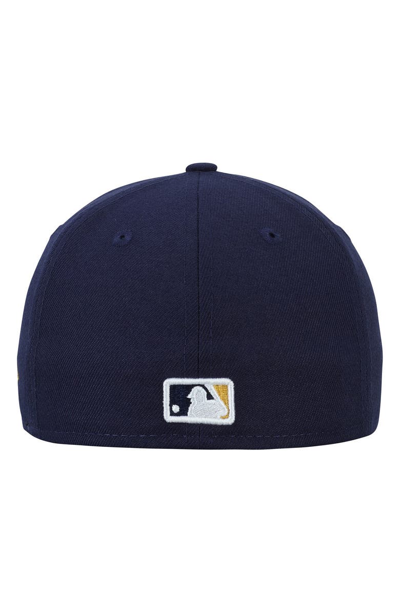 New Era Youth New Era Navy Milwaukee Brewers Authentic Collection On Field 59FIFTY Fitted Hat, Alternate, color,