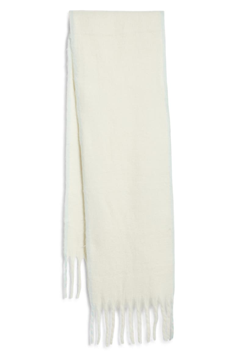 Winter Chill Blanket Scarf, Alternate, color, CREAM