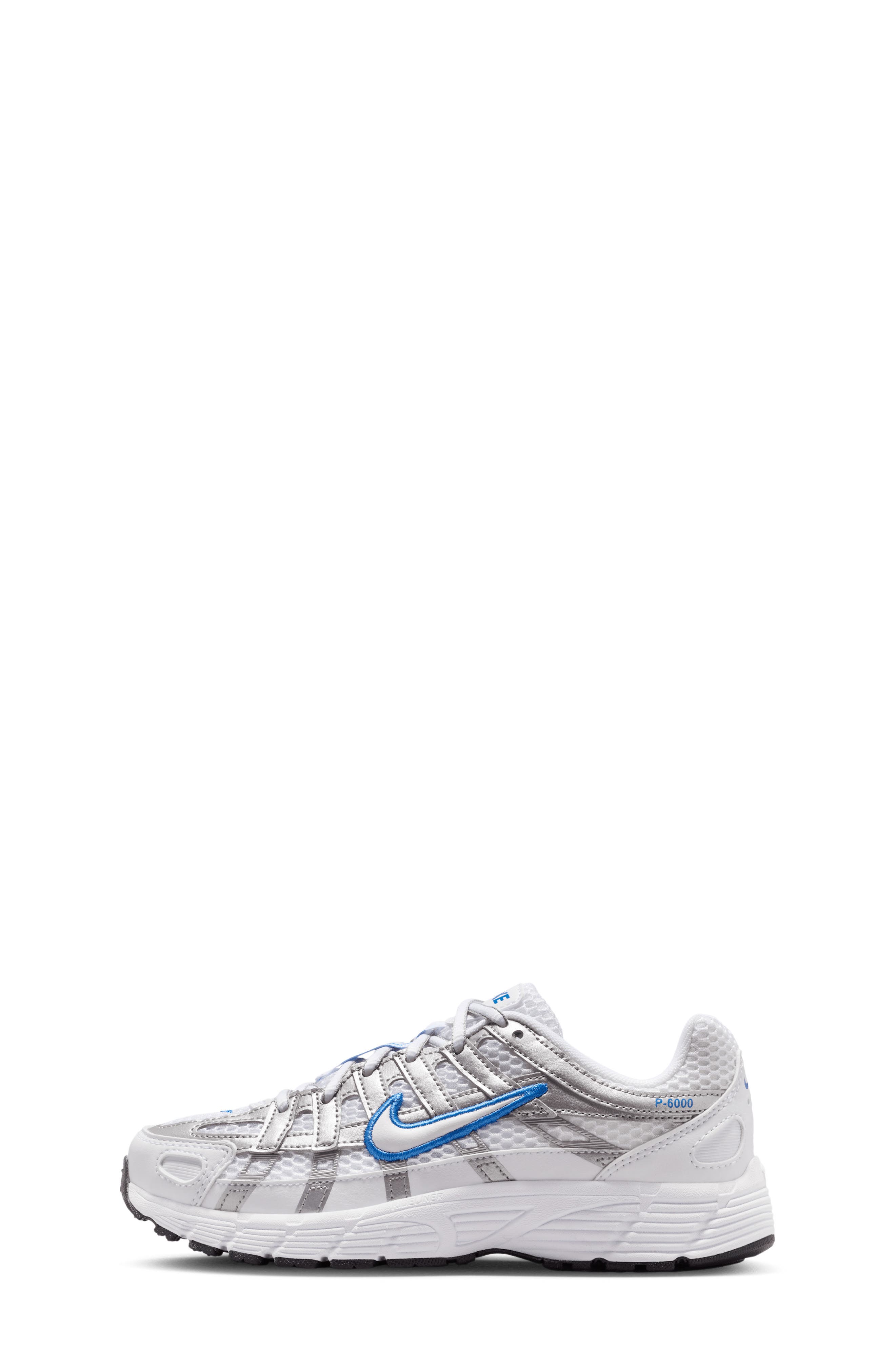 Nike Kids' P-6000 Sneaker, Alternate, color, White/ Blue/ Silver/ White