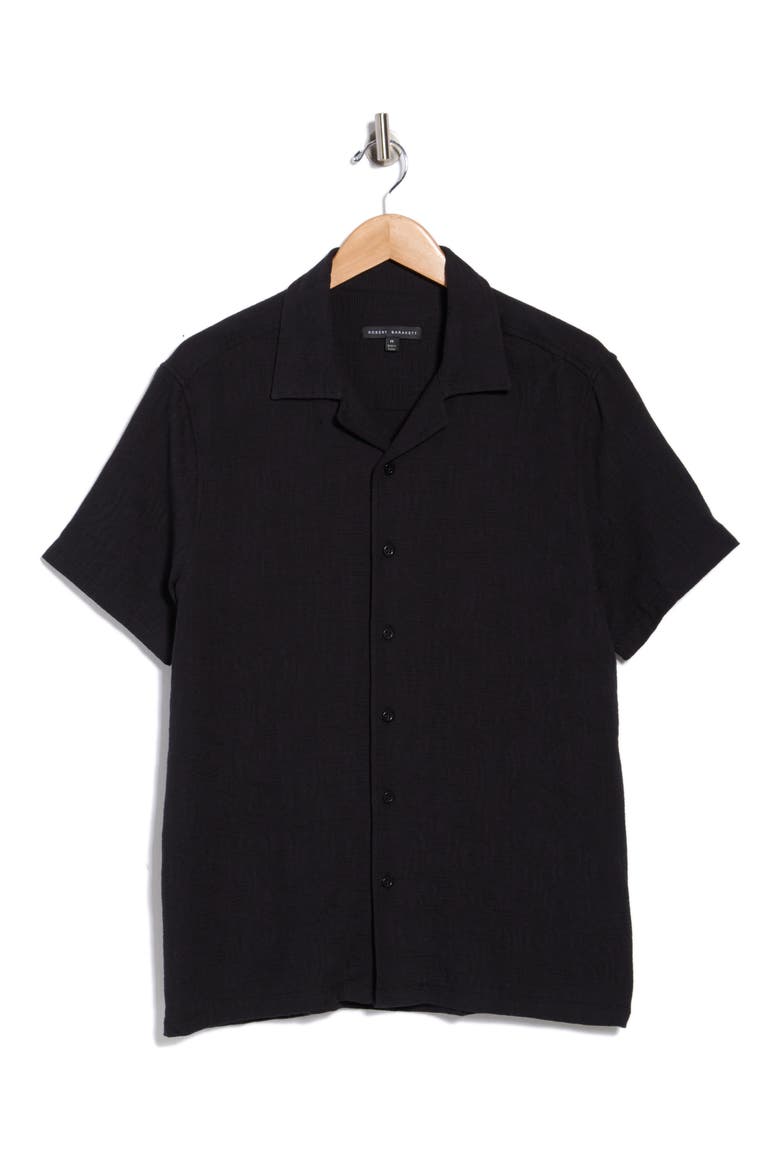 Domenico Resort Camp Shirt, Alternate, color, BLACK