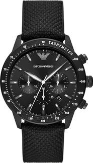 Emporio Armani Quartz Chronograph Nylon Strap Watch, 43mm