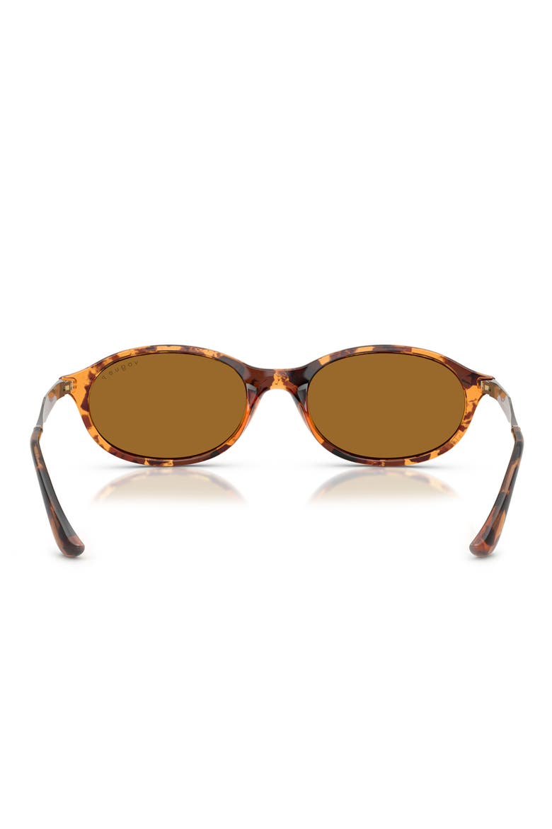 52mm Polarized Oval Sunglasses, Alternate, color, YELLOW HAVANA