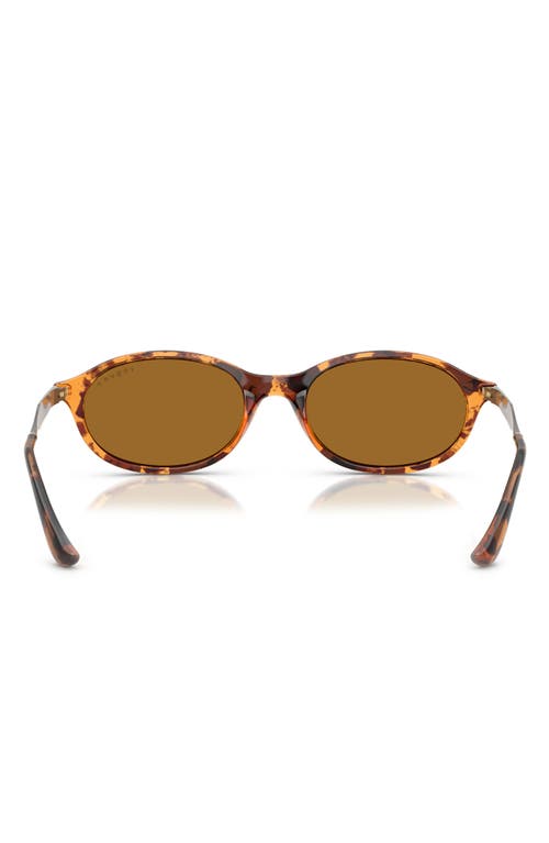 Vogue 52mm Polarized Oval Sunglasses In Yellow Havana