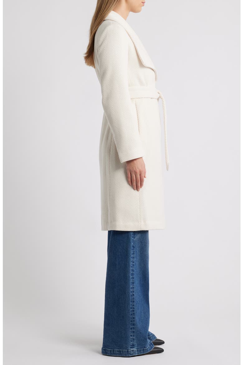 Chevron Pattern Tie Waist Coat, Alternate, color, MODERN IVORY