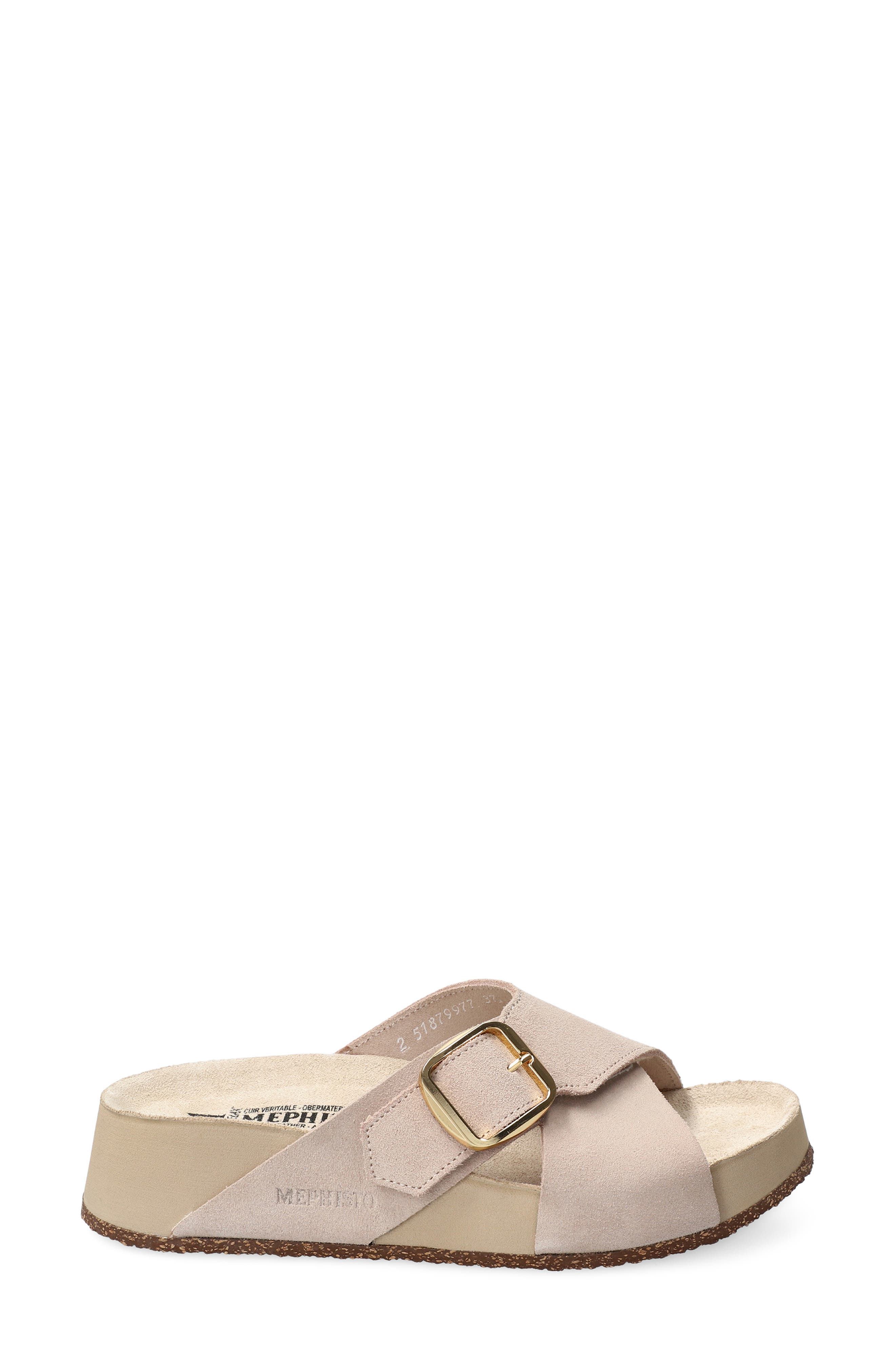 Berrie Buckle Strap Slide Sandal, Alternate, color, SAND