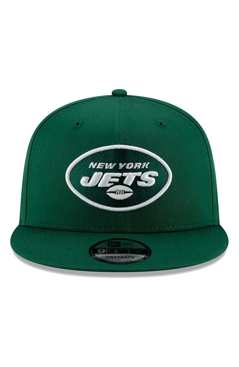 New Era New York Jets New Era NFL Basic 9FIFTY Adjustable Snapback Hat - Green, Alternate, color,