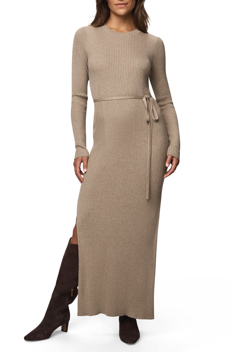 Georgie Long Sleeve Maxi Sweater Dress, Main, color, LIGHT CEDAR HEATHER