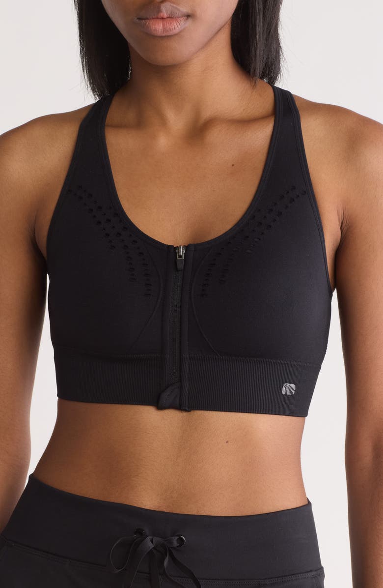 MARIKA Ava Zip-Up Bra, Main, color, 