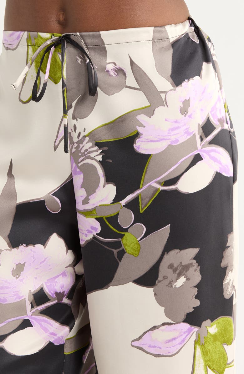 Natori Tsubaki Floral Pajamas, Alternate, color, Black Multi