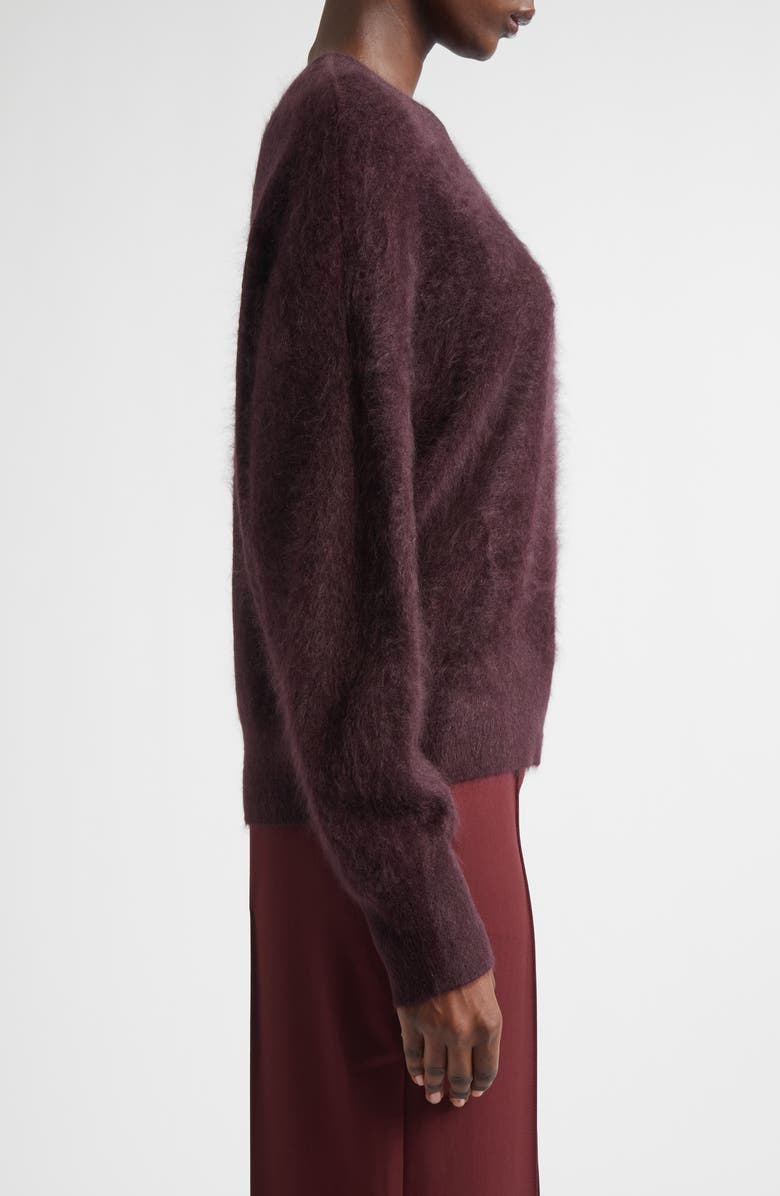 Reiss Misha Brushed Cashmere Sweater, Alternate, color, Burgundy