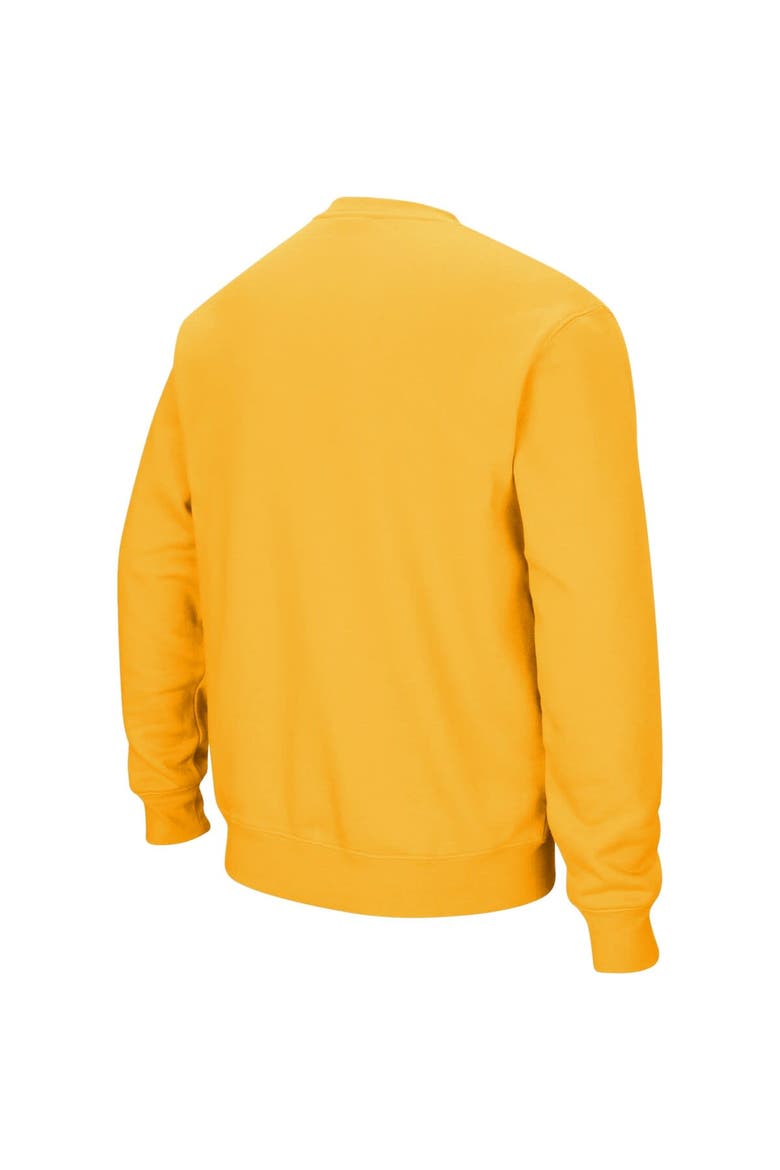 Men's Colosseum Gold Pitt Panthers Arch & Logo Sweatshirt, Alternate, color, Gold