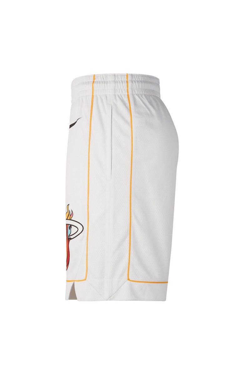 Nike Men's Nike White Miami Heat 2022/23 City Edition Swingman Shorts, Alternate, color,