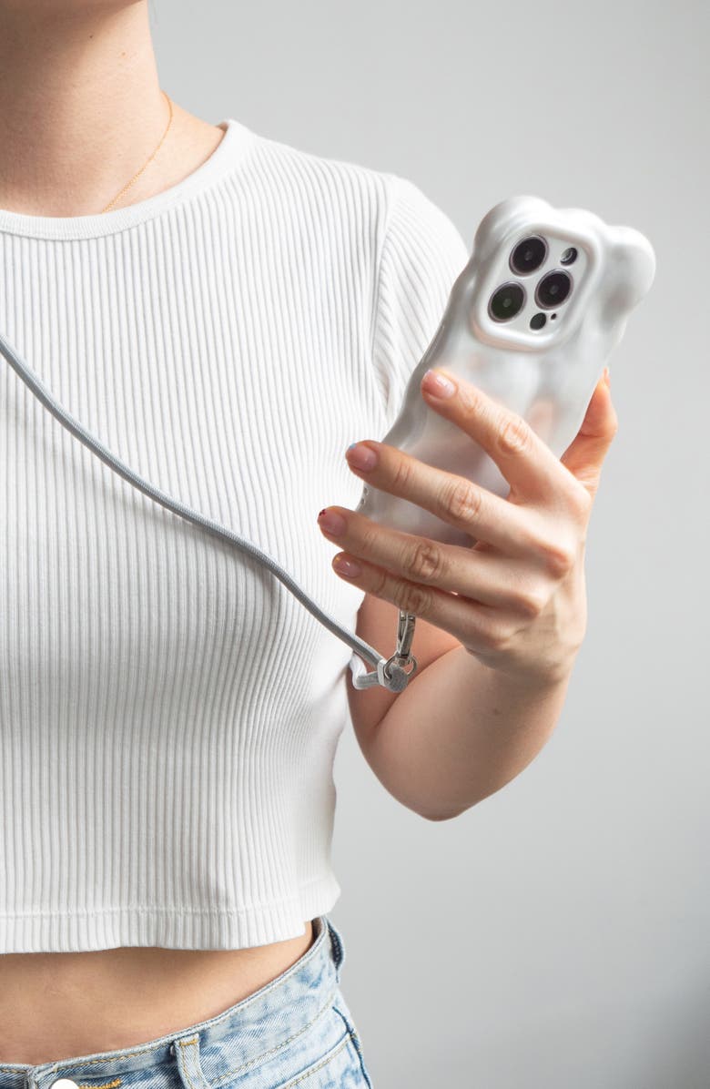 Auramma Adjustable Crossbody Phone Lanyard, Alternate, color, Light Grey