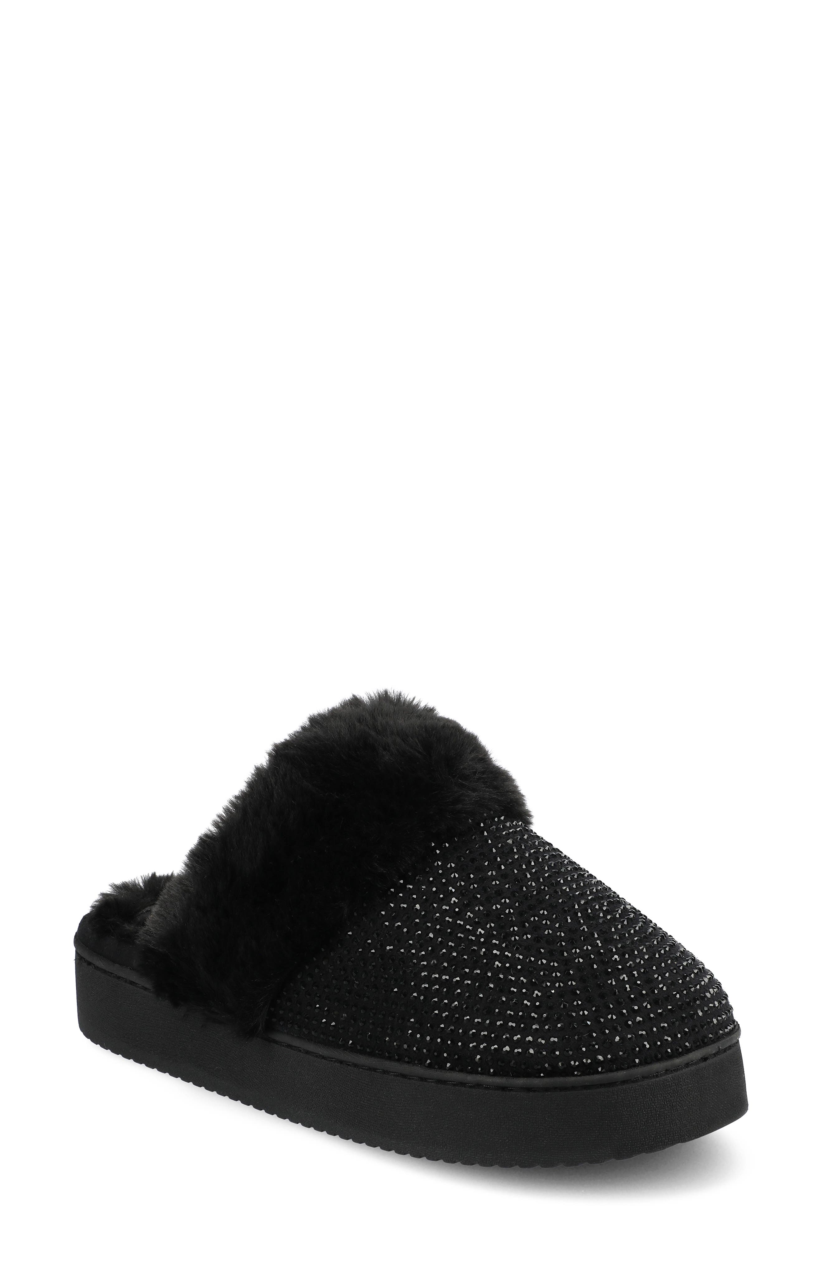Journee Collection Ember Faux Shearling Slipper, Main, color, 