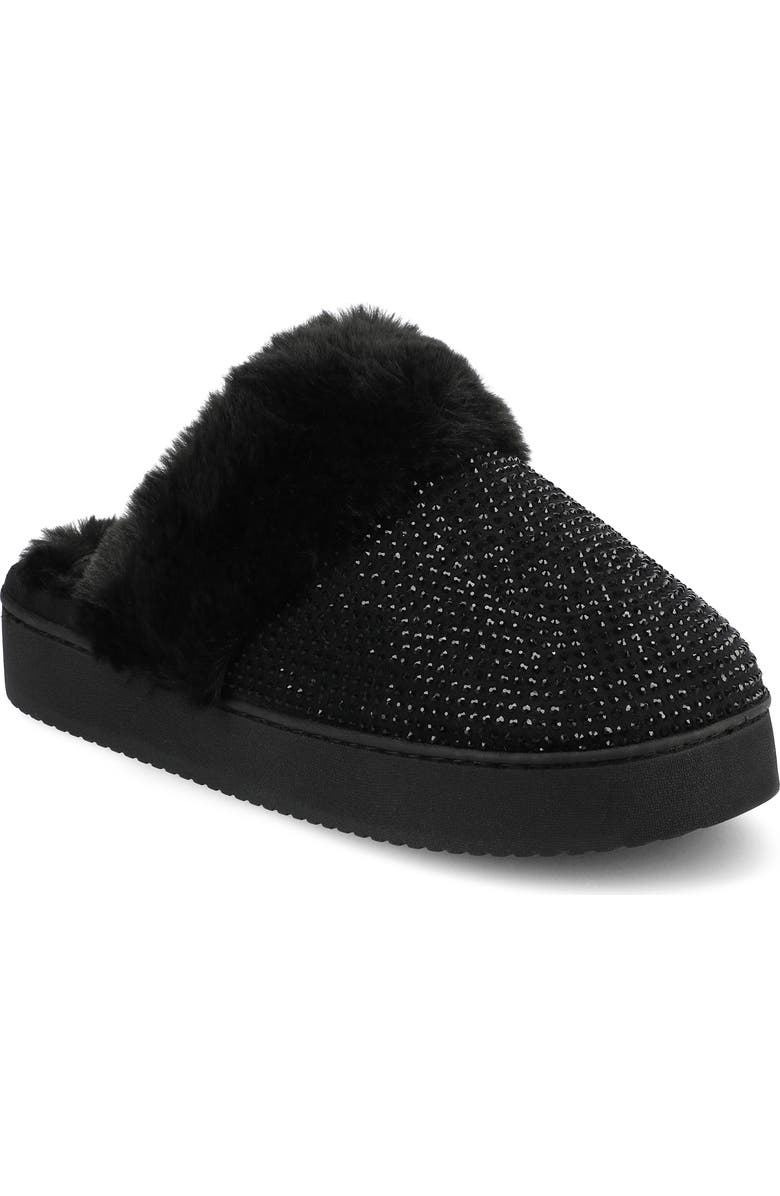 Journee Collection Ember Faux Shearling Slipper, Main, color,