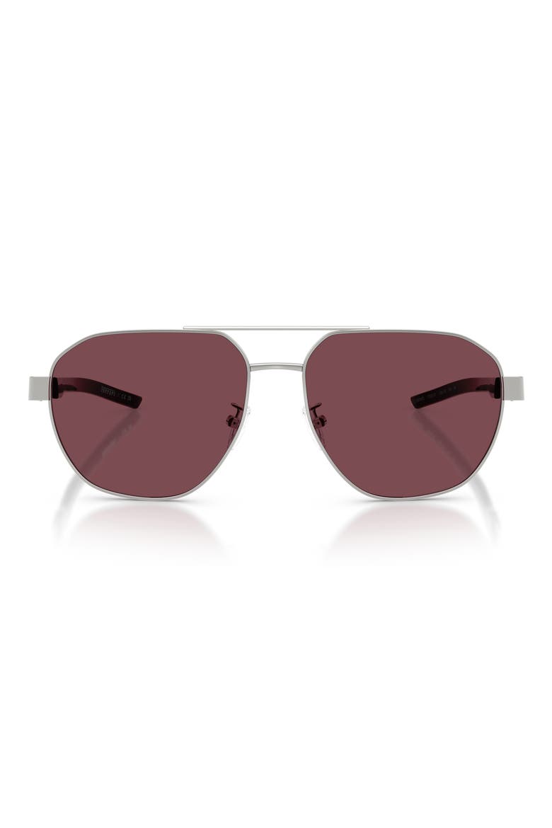 59mm Irregular Sunglasses, Main, color, SILVER