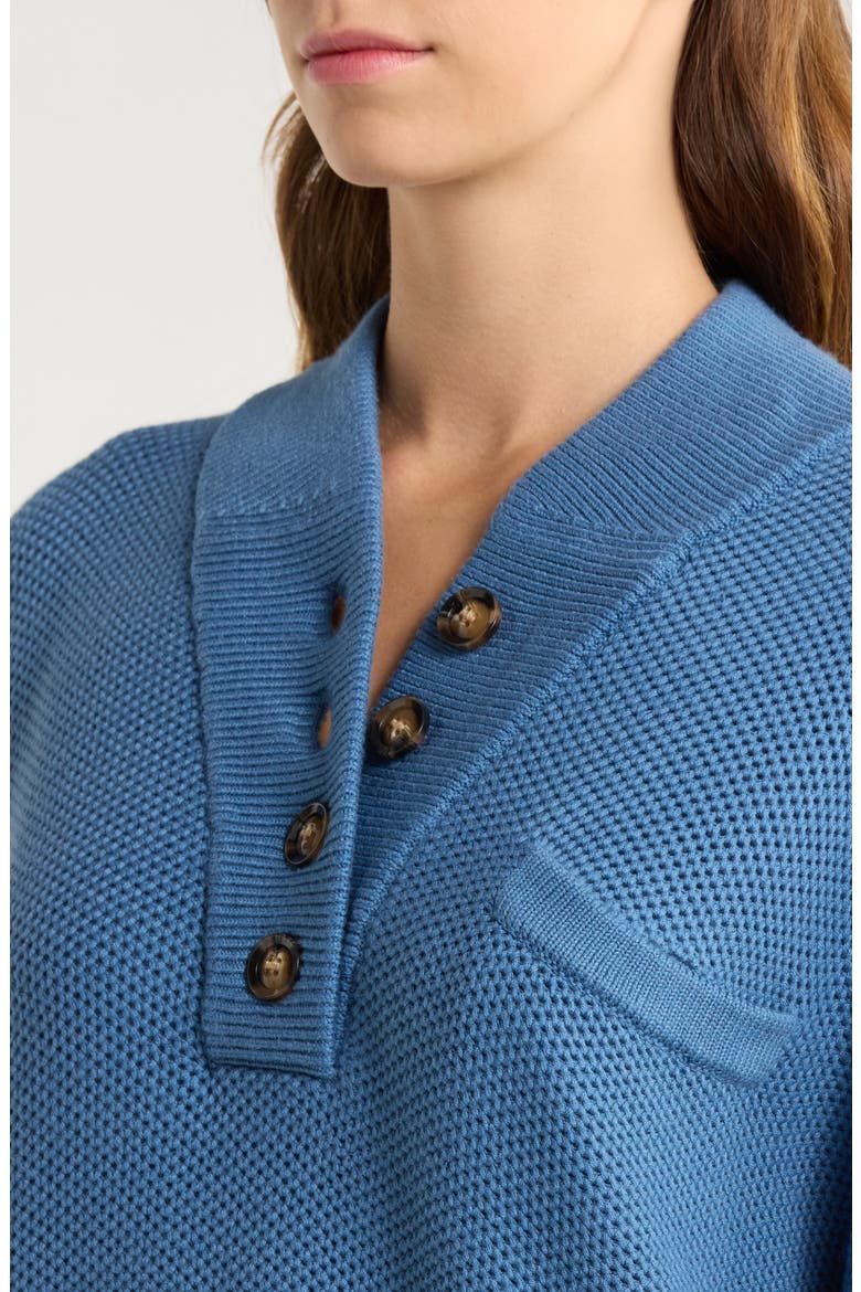 Cozy Cottonsilk™ Pocket Henley Sweater, Alternate, color, TWILIGHT BLUE