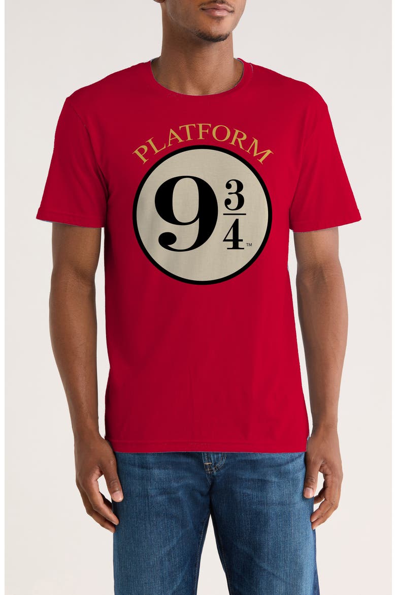 Harry Potter Platform 9 ¾ Graphic T-Shirt, Main, color, RED