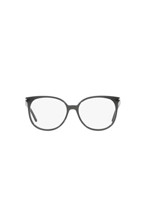 Saint Laurent 54mm Round Optical Glasses In Brown