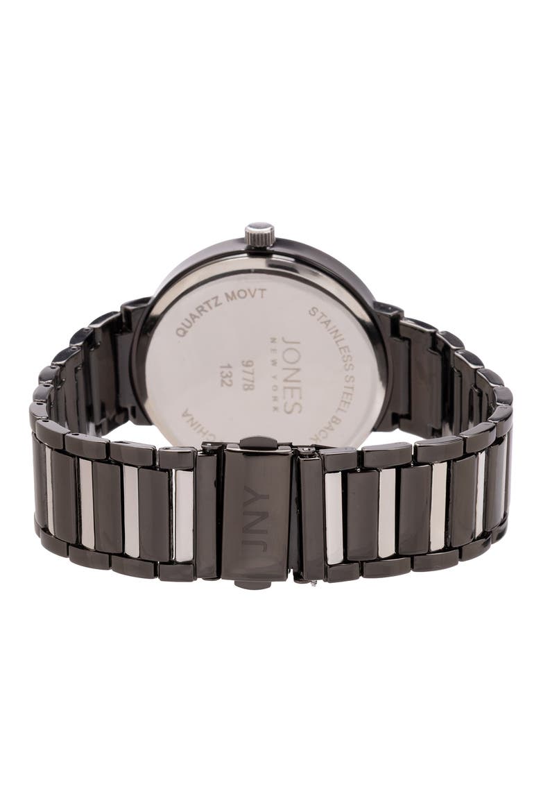Chronograph Bracelet Watch & Bracelet Set, 42mm x 47mm, Alternate, color, GUN