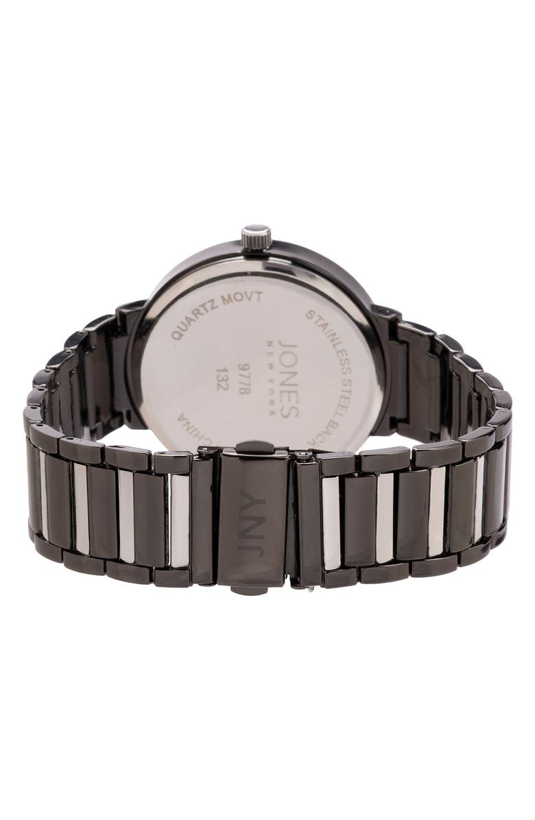 Jones New York Chronograph Bracelet Watch & Bracelet Set, 42mm x 47mm, Alternate, color, Gun