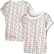 LUSSO Women's Lusso  White New York Mets Madge Dolman Tri-Blend T-Shirt