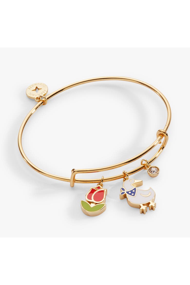Garden Party Multi Charm Bangle, Main, color, Gold