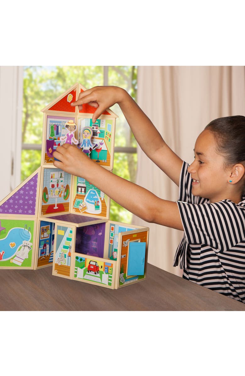 Build & Imagine Malia's House 61-Piece Magnetic Dollhouse Playset, Alternate, color,