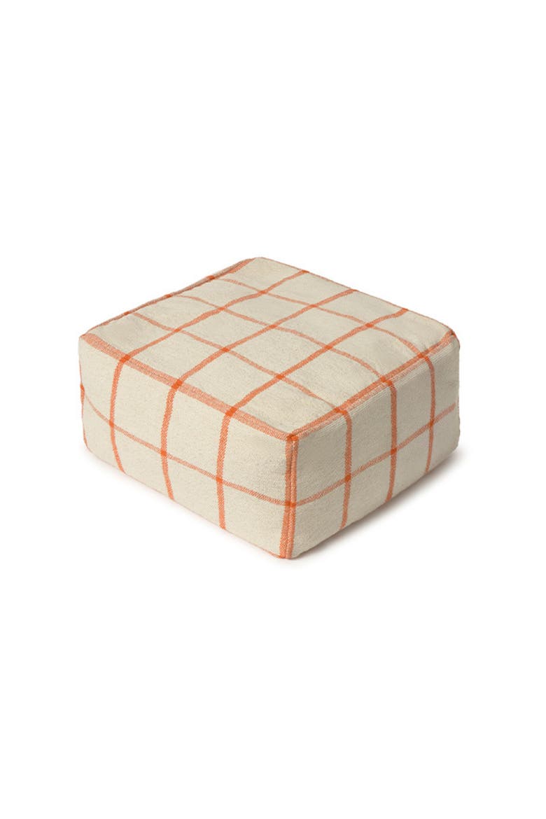 Pouf Geo Block, Alternate, color, Natural, Terracota