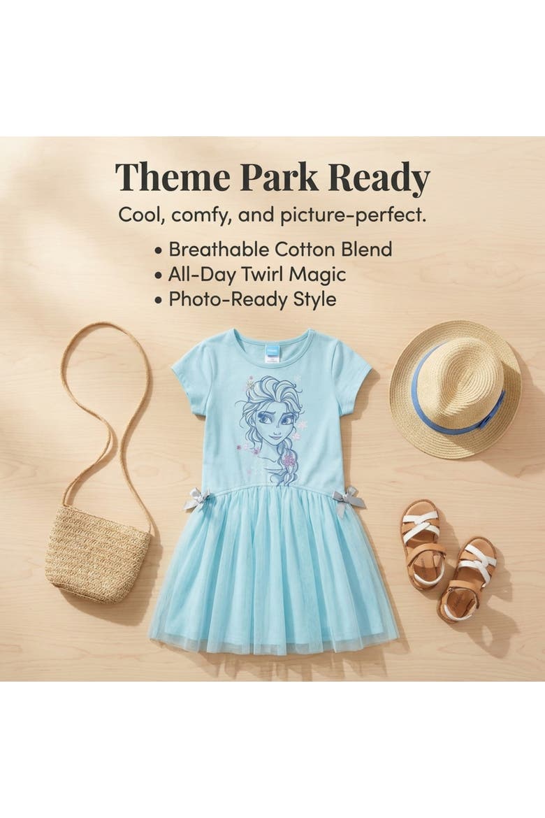 Frozen Queen Elsa Tutu Dress, Alternate, color, Elsa Light Blue