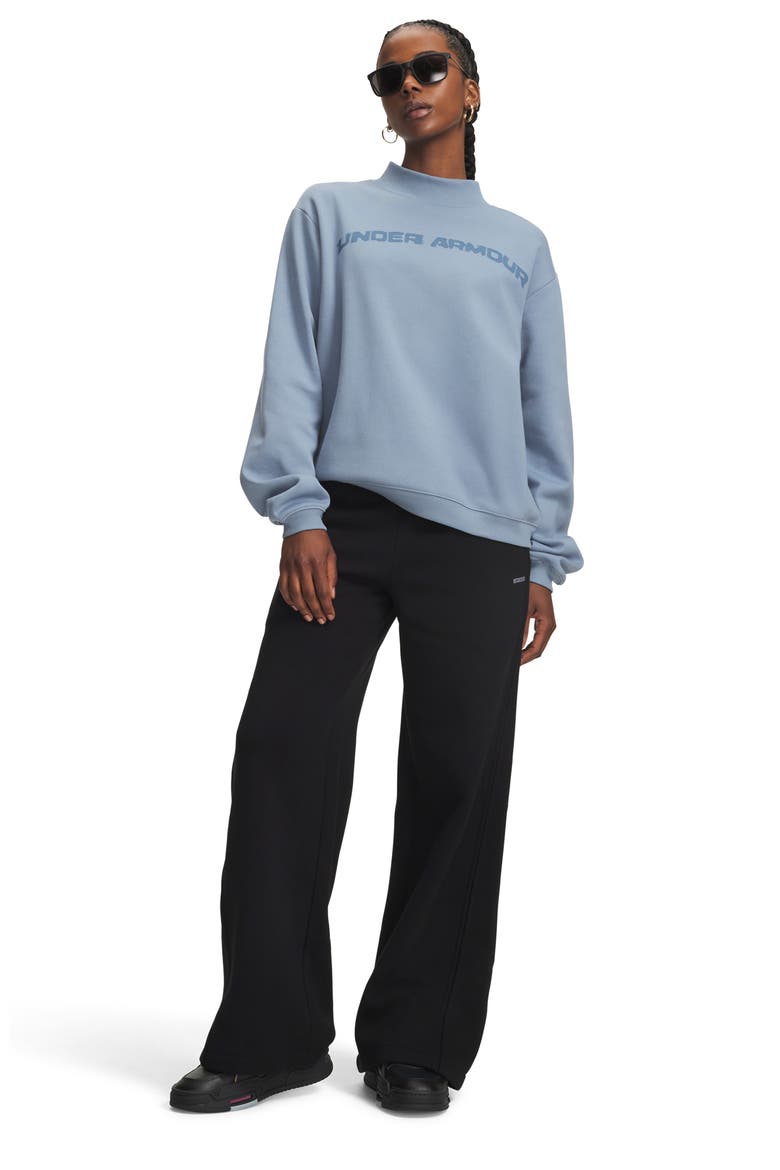 Icon Fleece Wide Leg Pants, Alternate, color, 008 ULTIMATE BLACK