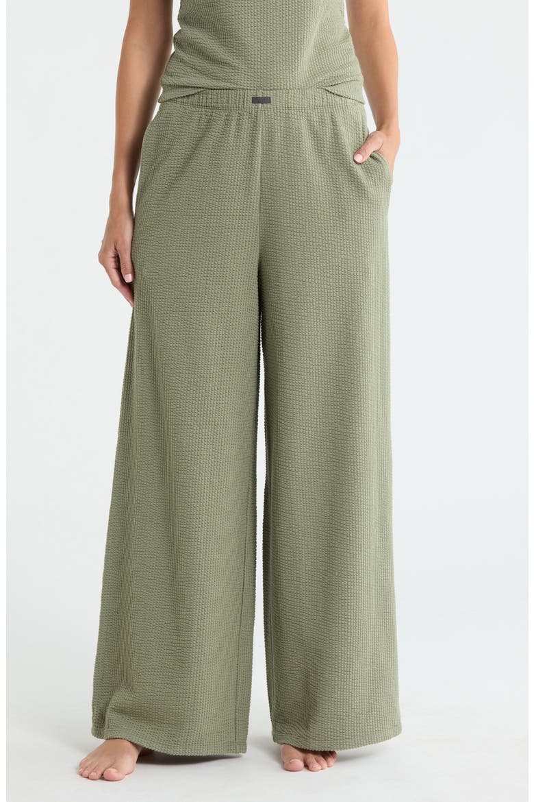 Stretch Organic Cotton Seersucker Lounge Pants, Main, color, FRESH HERB