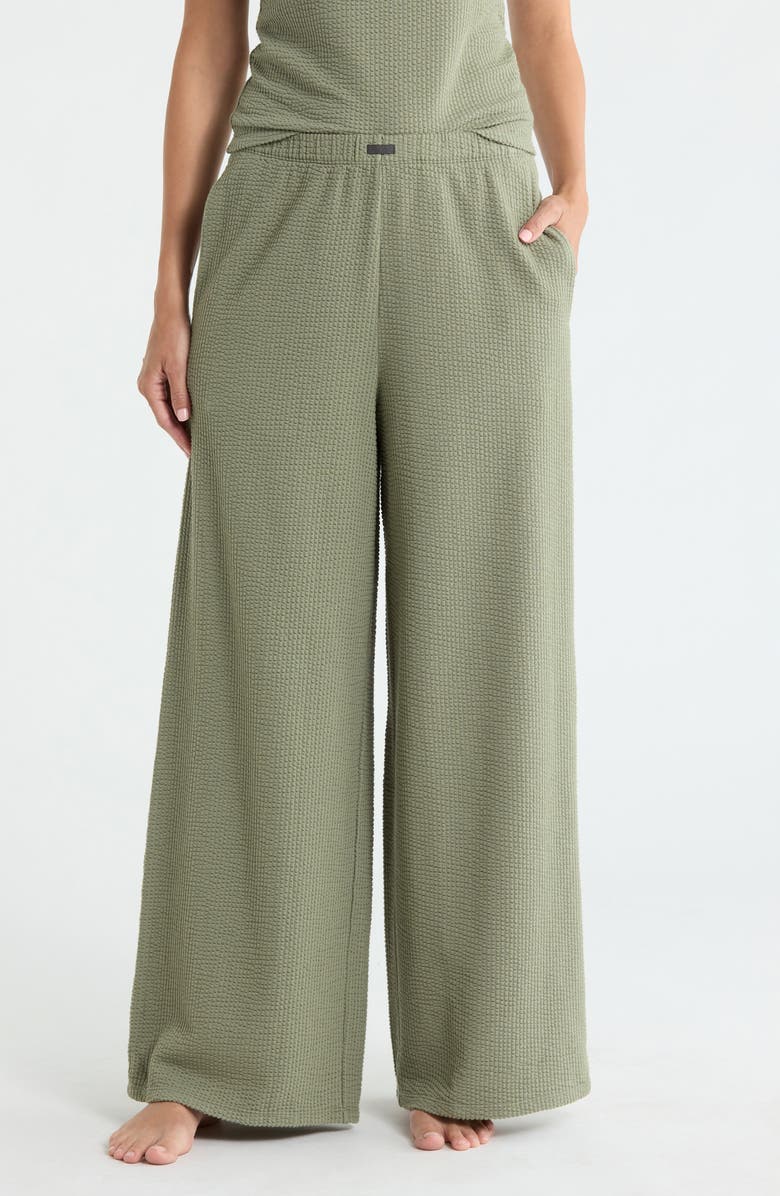 Lunya Stretch Organic Cotton Seersucker Lounge Pants, Main, color,