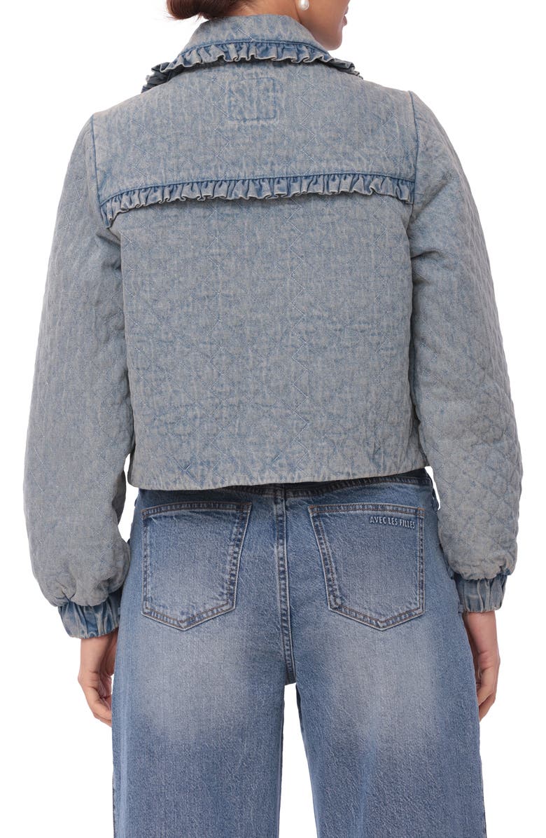 Avec Les Filles Quilted Cotton Tie Front Jacket, Alternate, color, 