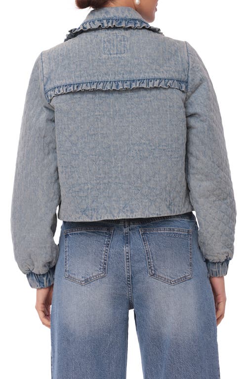 Avec Les Filles Quilted Cotton Tie Front Jacket In Tortuga Wash