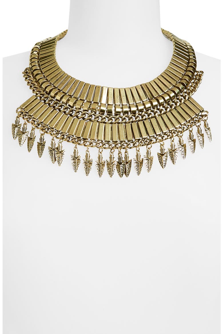 'Armour' Collar Necklace, Alternate, color, GOLD