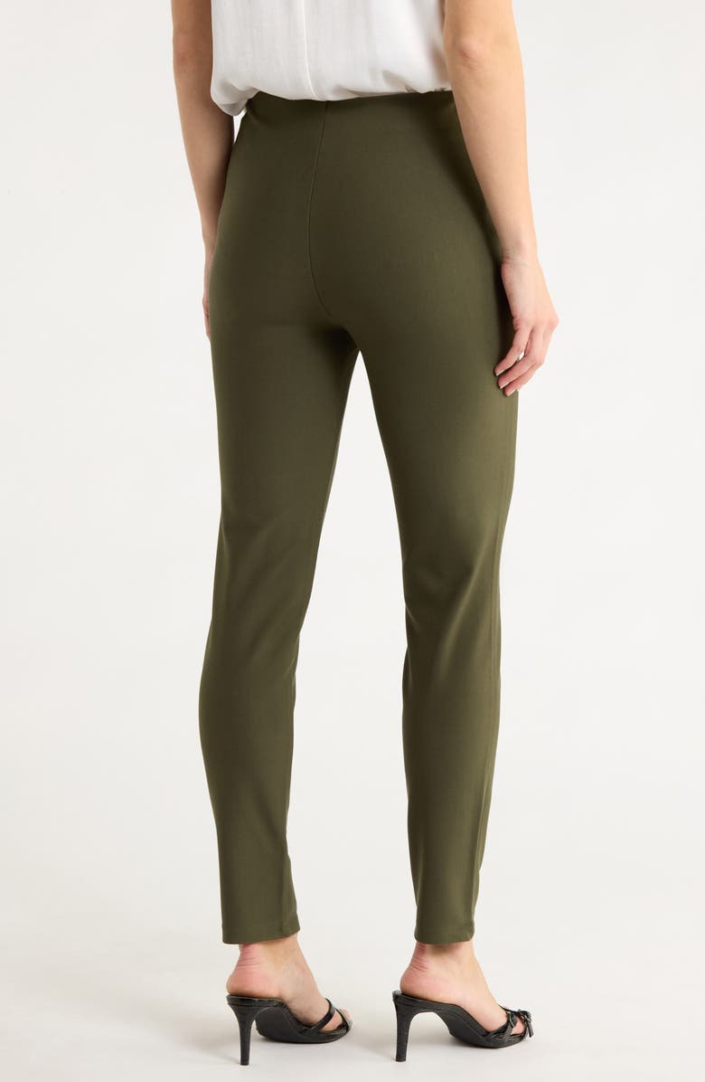 PATRIZIA LUCA Zip Front Skinny Pants, Alternate, color, Olive