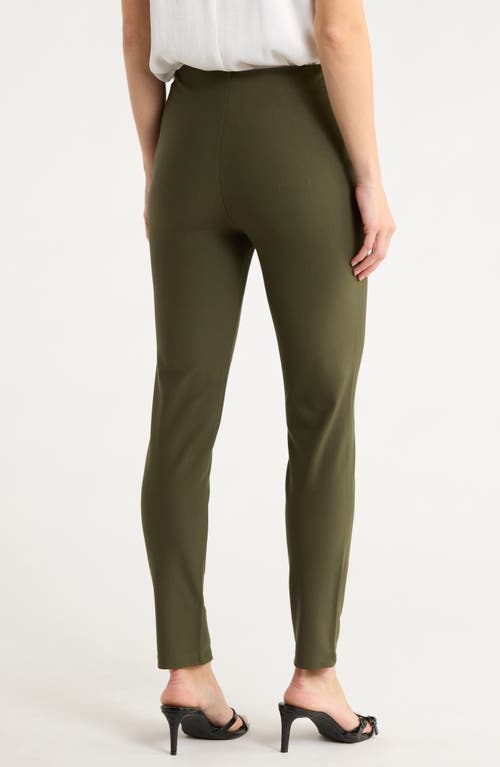Patrizia Luca Zip Front Skinny Pants In Gray