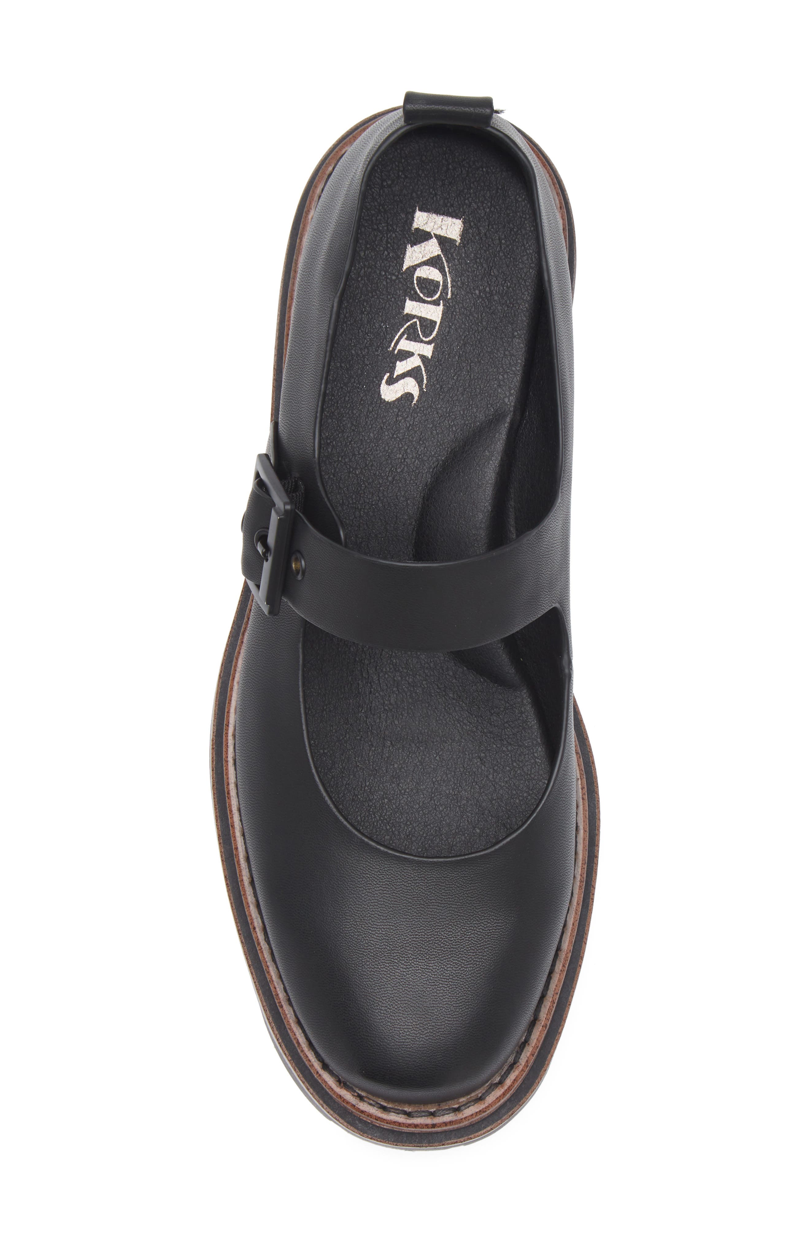 KORKS Veronika Mary Jane Flat, Alternate, color, Black