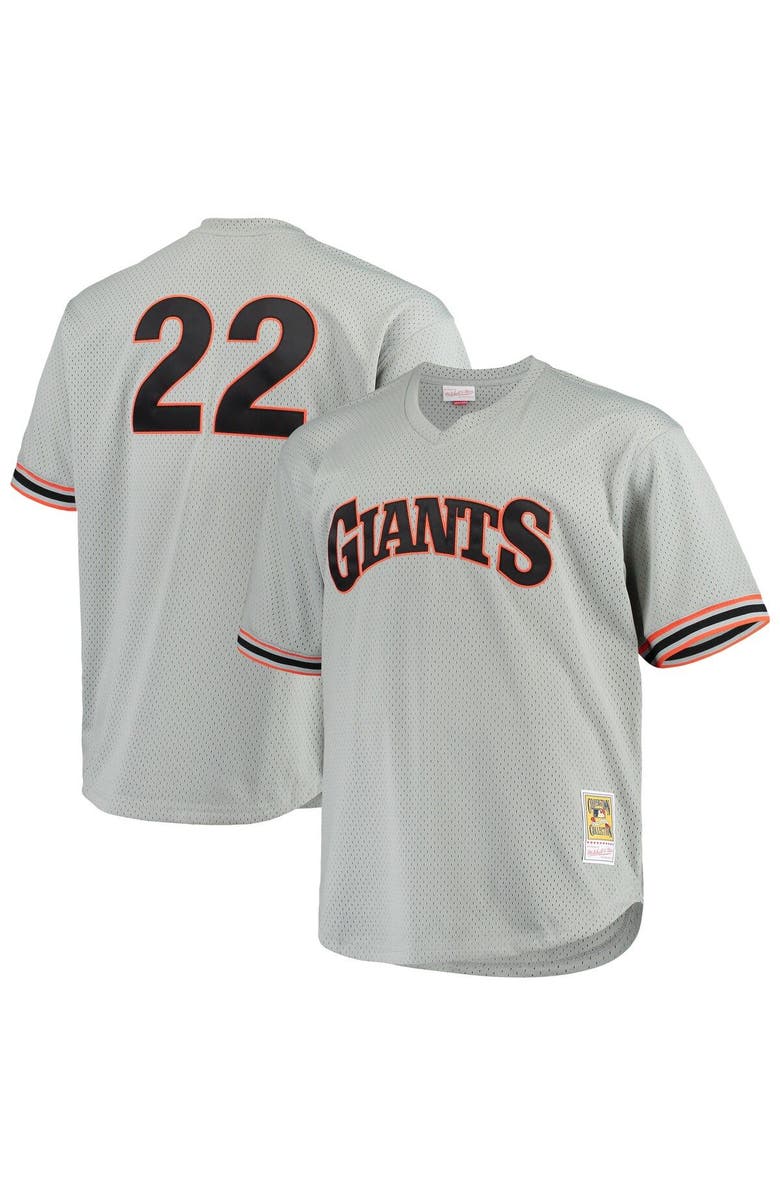 Mitchell & Ness Men's Mitchell & Ness Will Clark Gray San Francisco Giants Big & Tall Cooperstown Collection Mesh Batting Practice Jersey, Alternate, color, Gray
